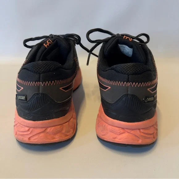 ASICS Gel Black and Salmon Women’s Size 7 Sneakers Running Shoe - Picture 5 of 9